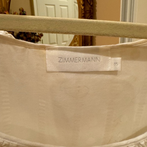 Zimmerman White Scoop Neck Ruffle Dress - Picture 4 of 4